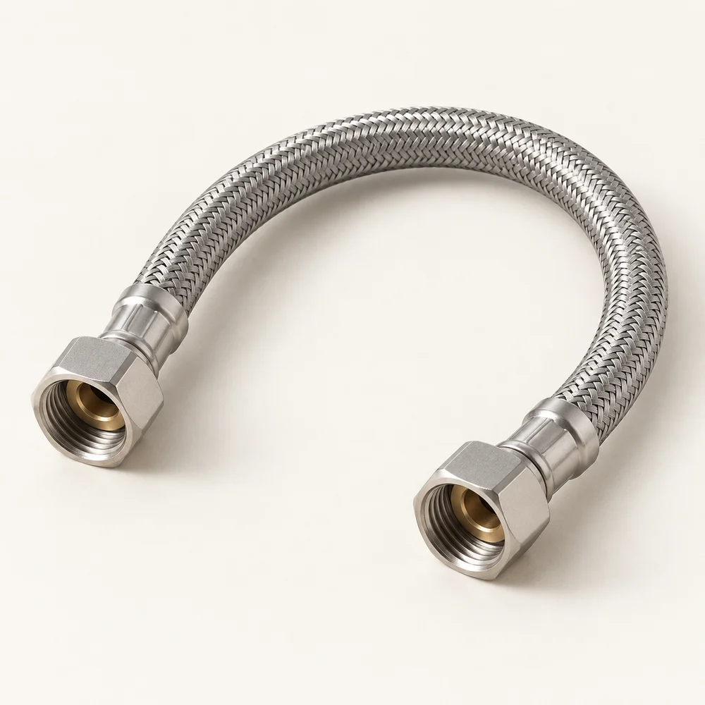 Braided flexible tap connector