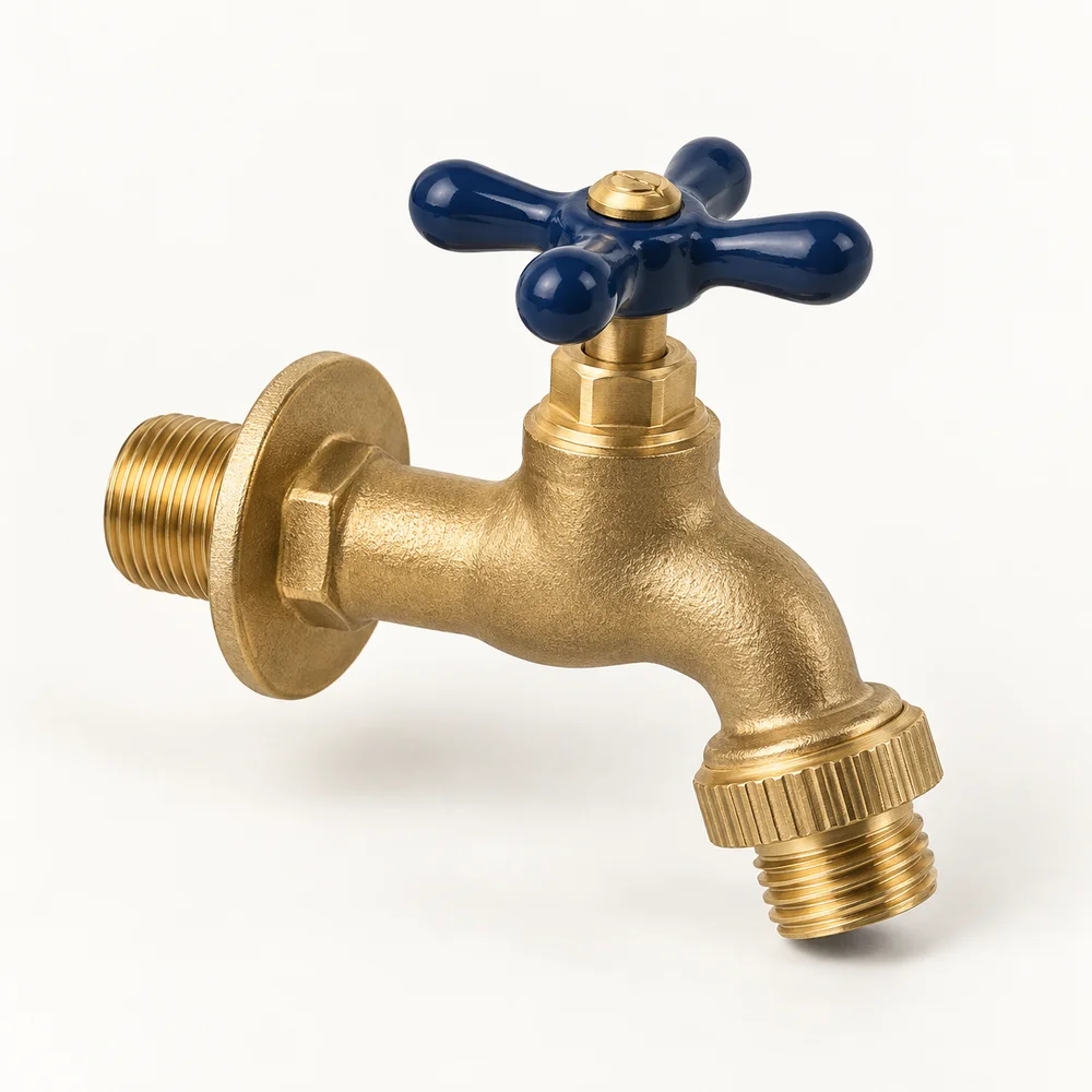 Brass garden bib tap