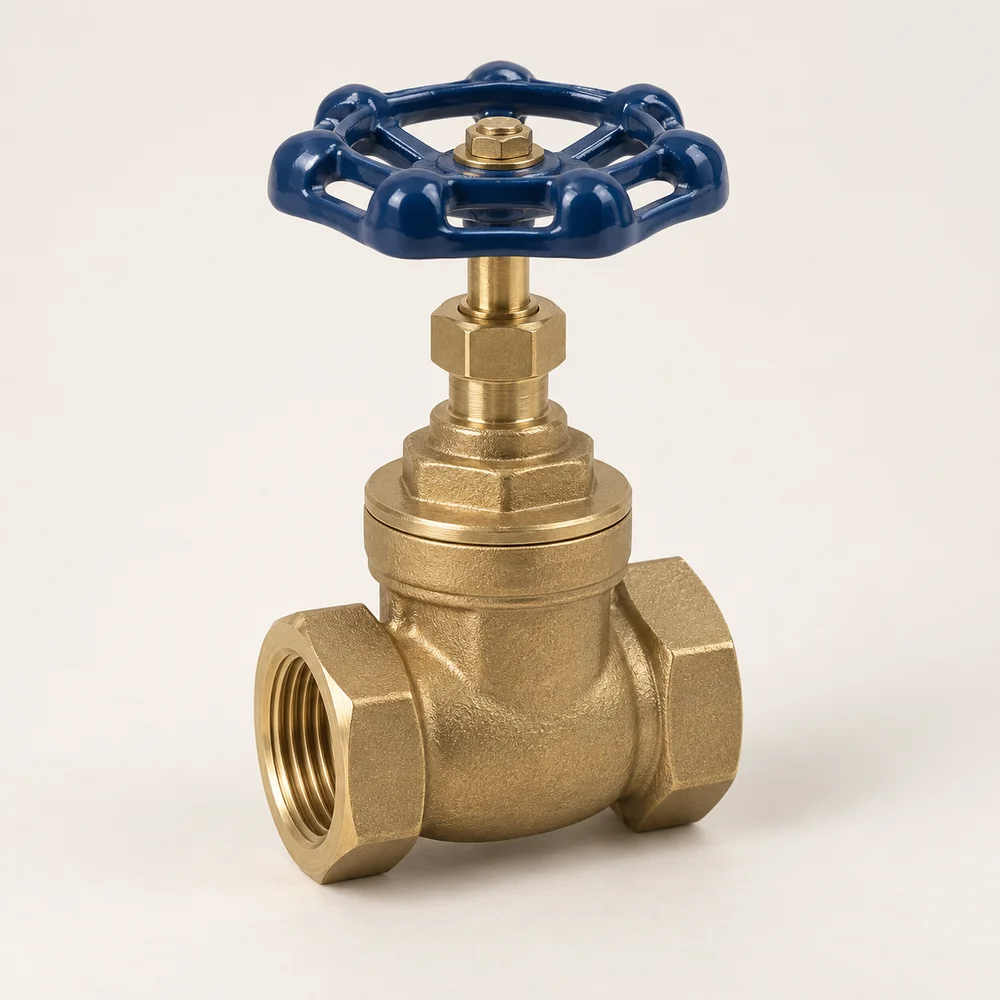 Brass gate valve