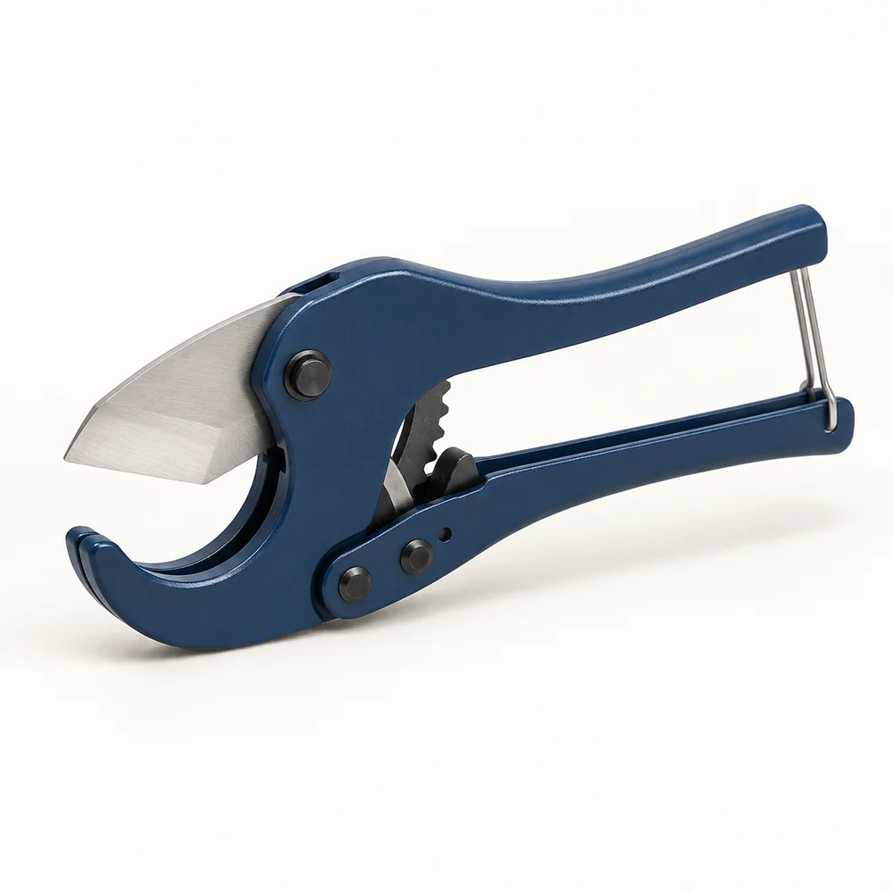 Ratchet plastic pipe cutter