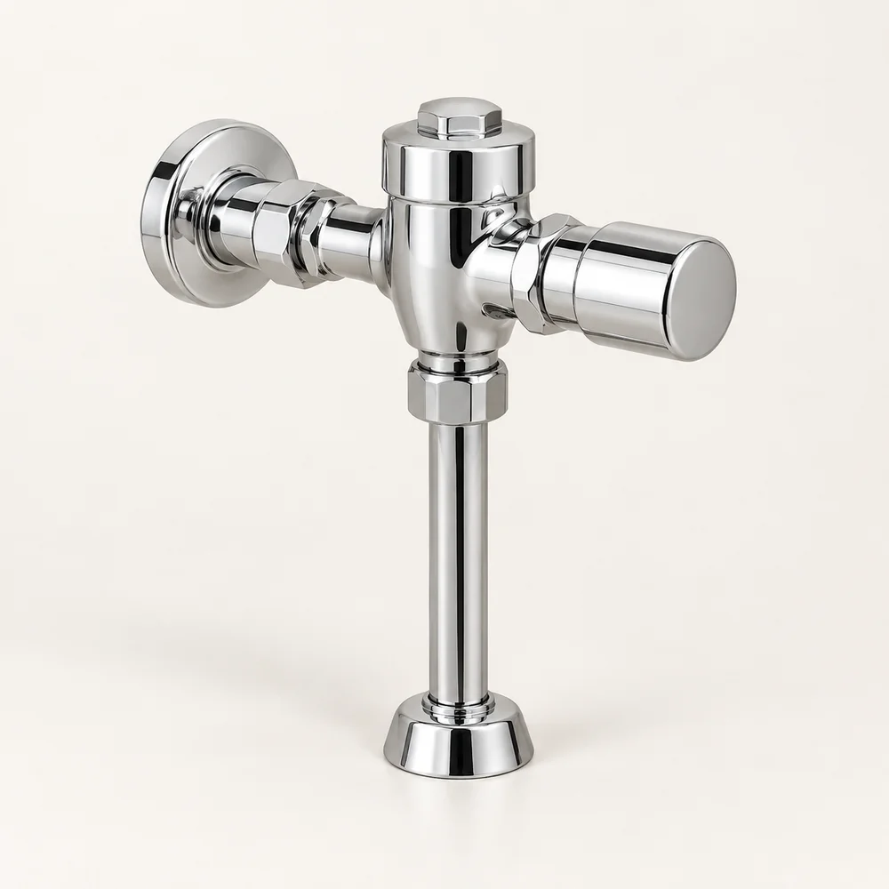 Push-button urinal flush valve