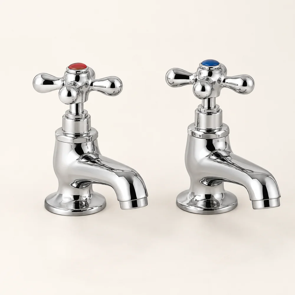 Basin pillar tap pair