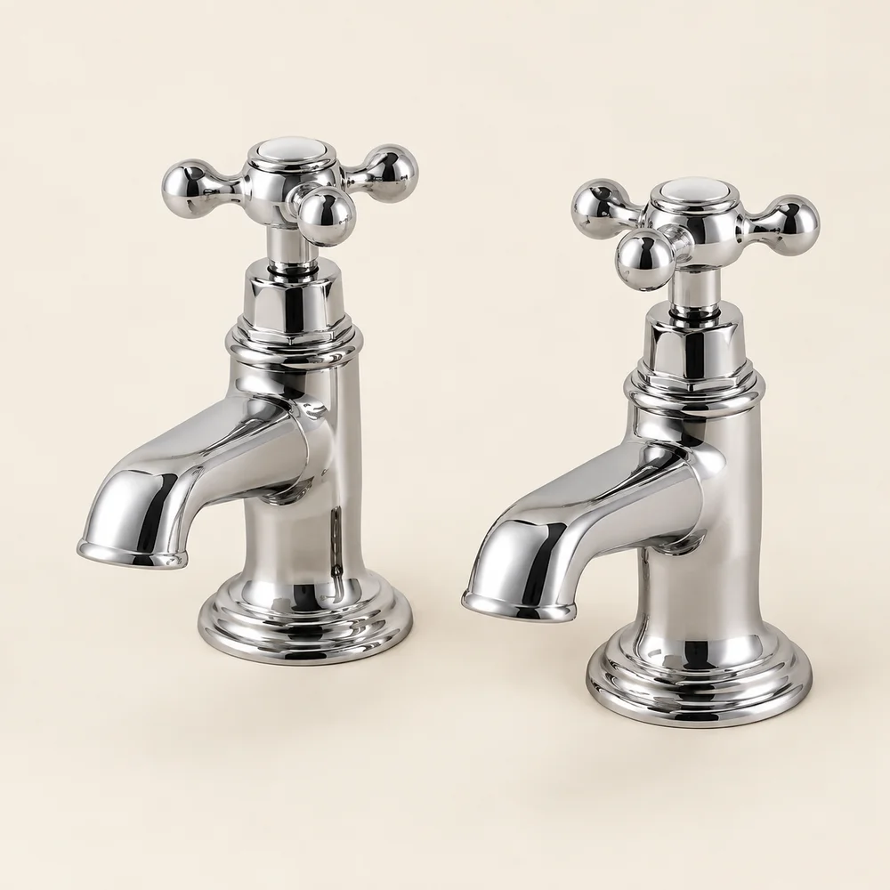 Bath pillar tap pair