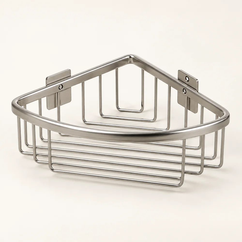 Corner shower basket