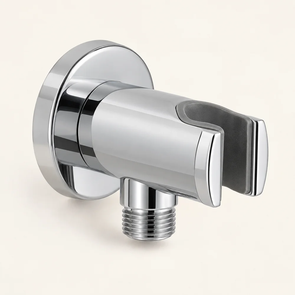 Shower outlet with handset holder