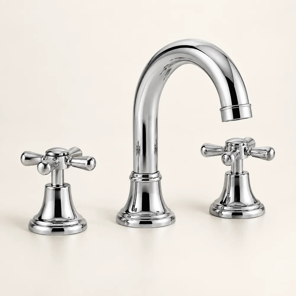 Three-hole basin mixer