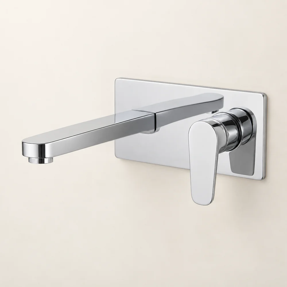 Wall-mounted basin mixer