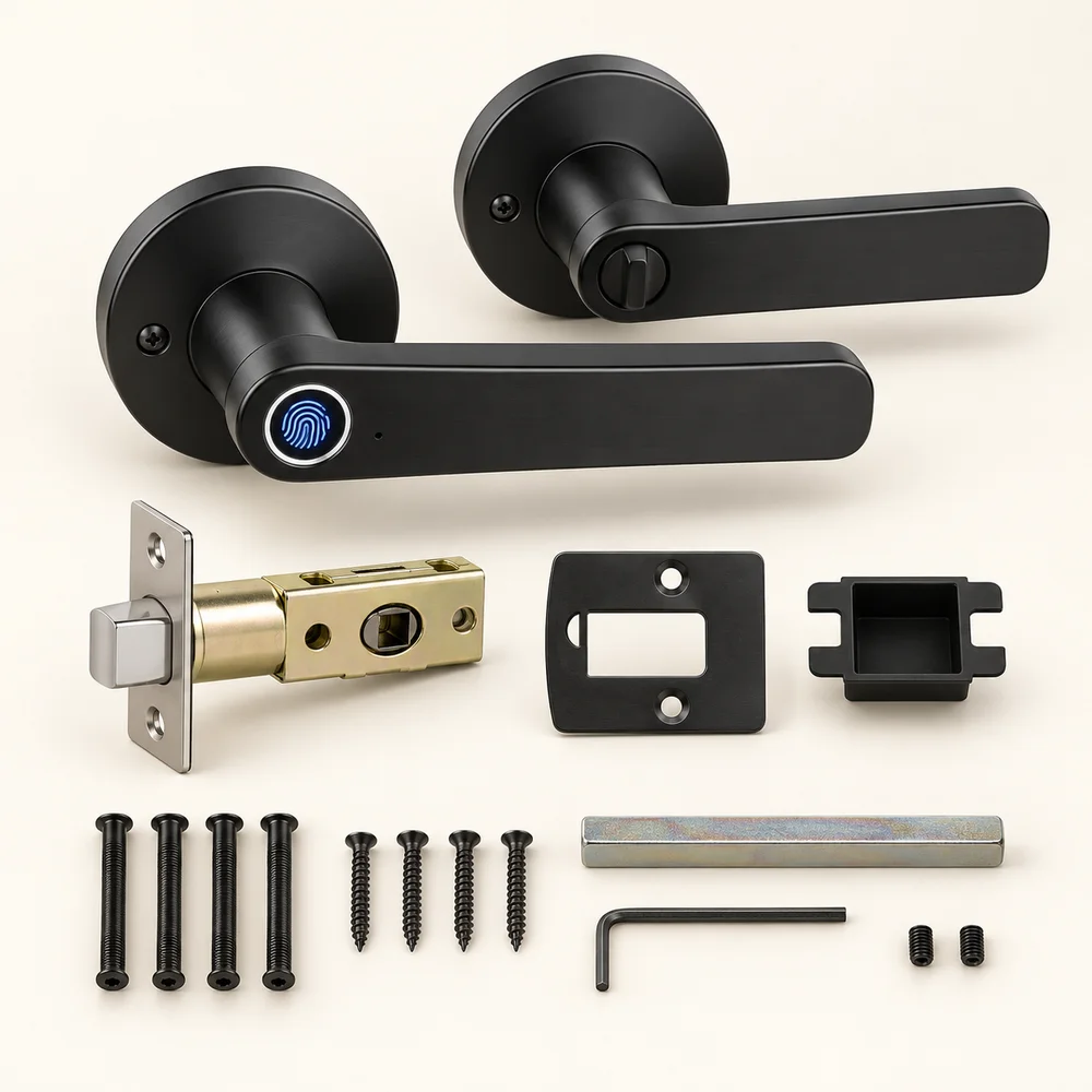 Fingerprint lever smart lock
