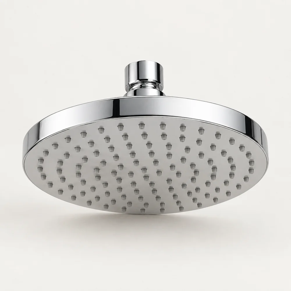 Round rainfall shower head