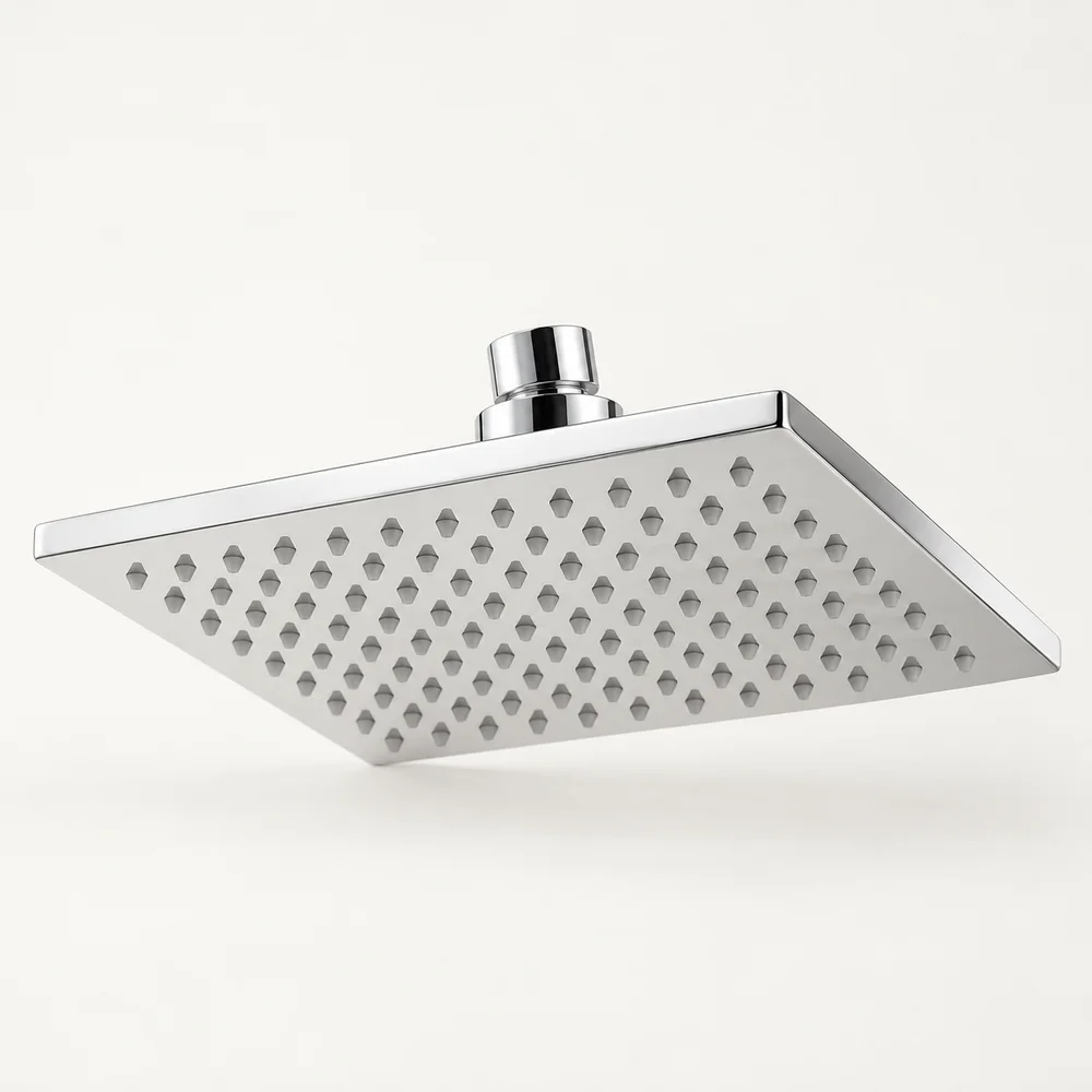 Square rainfall shower head